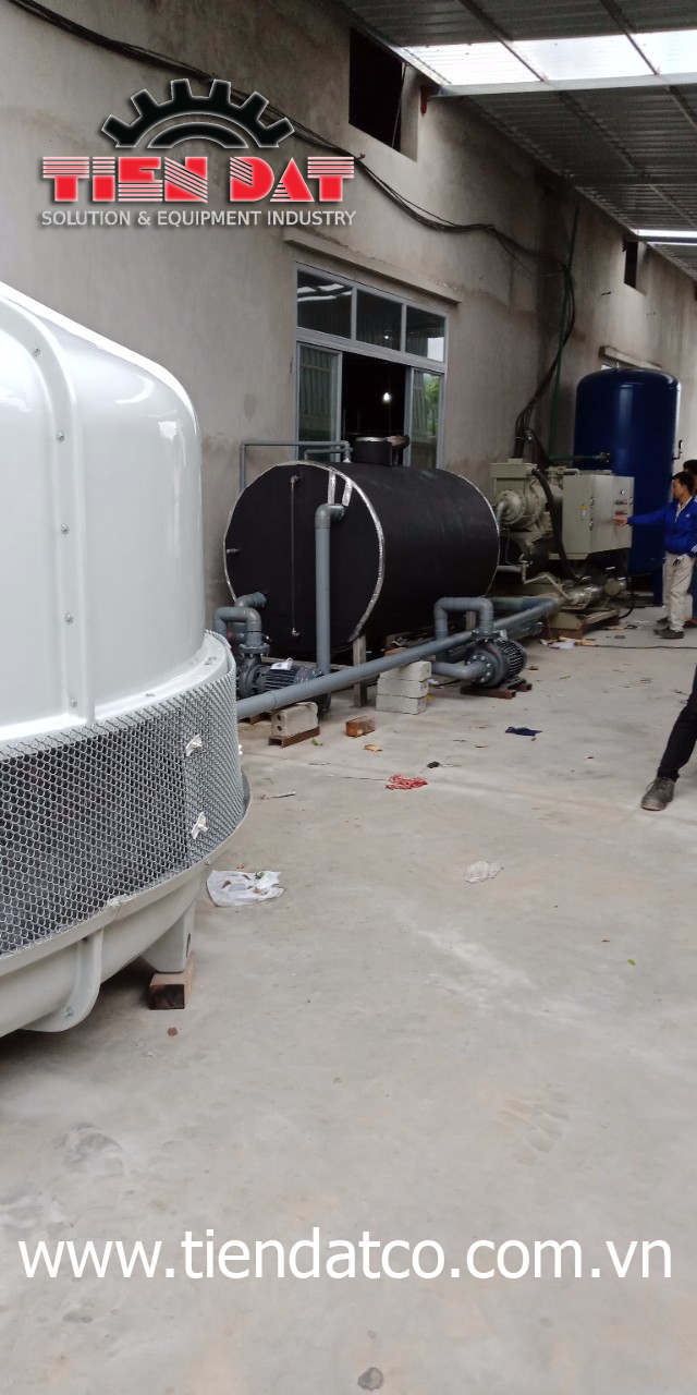 HỆ THỐNG LÀM LẠNH NƯỚC CÔNG NGHIỆP CHO DÂY CHUYỀN SẢN XUẤT BAO BÌ DỆT