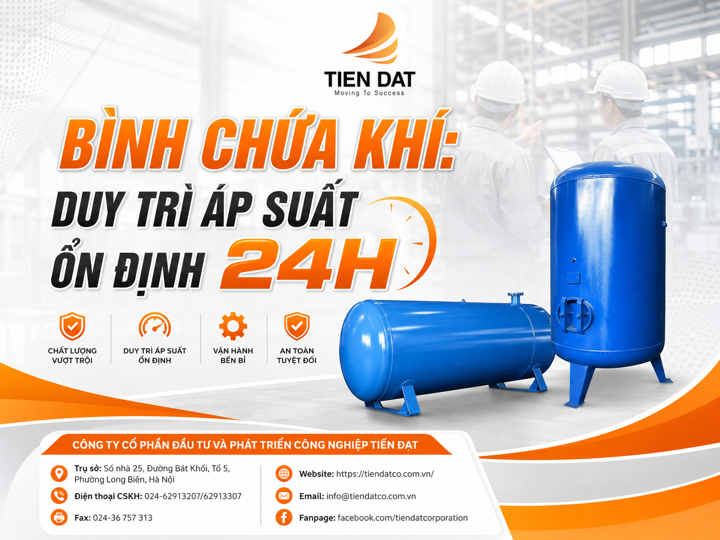 Bình Chứa Khí: Duy Trì Áp Suất Ổn Định 24H